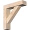 Ekena Millwork Traditional Block Smooth Bracket w/ Offset Brace, Douglas Fir, 5 1/2"W x 22"D x 22"H BKT0604X22X22TRA05SDF - alternate 1
